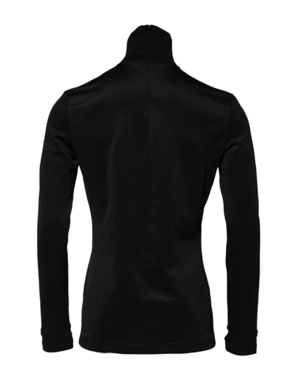 Dolce & Gabbana Men's Regular Fit Turtleneck Stretch Polyester Sweater - Black
