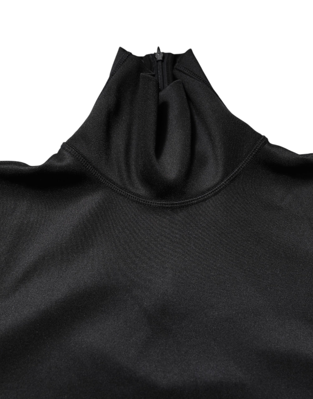 Dolce & Gabbana Men's Regular Fit Turtleneck Stretch Polyester Sweater - Black