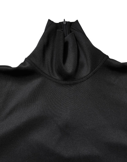 Dolce & Gabbana Men's Regular Fit Turtleneck Stretch Polyester Sweater - Black