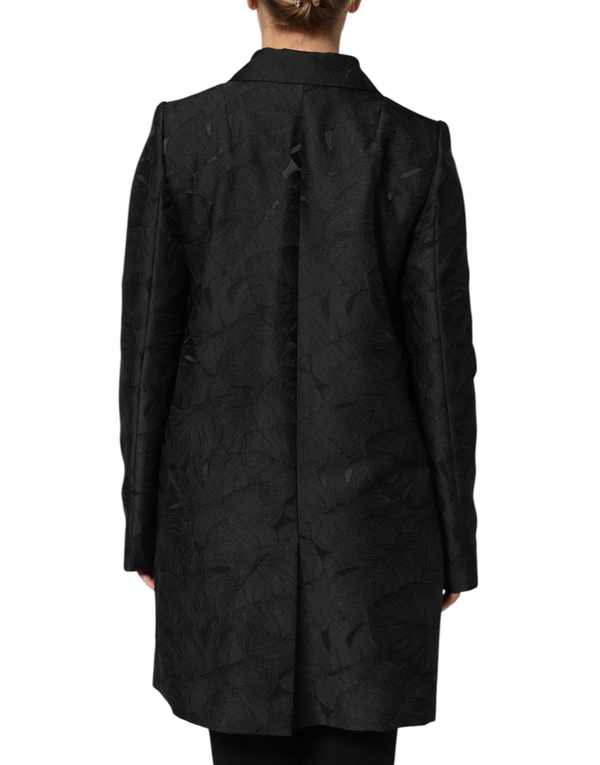Dolce & Gabbana Women's Single Breasted Polyester & Nylon Trench Coat - Black