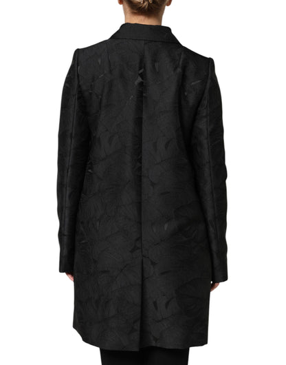 Dolce & Gabbana Women's Single Breasted Polyester & Nylon Trench Coat - Black