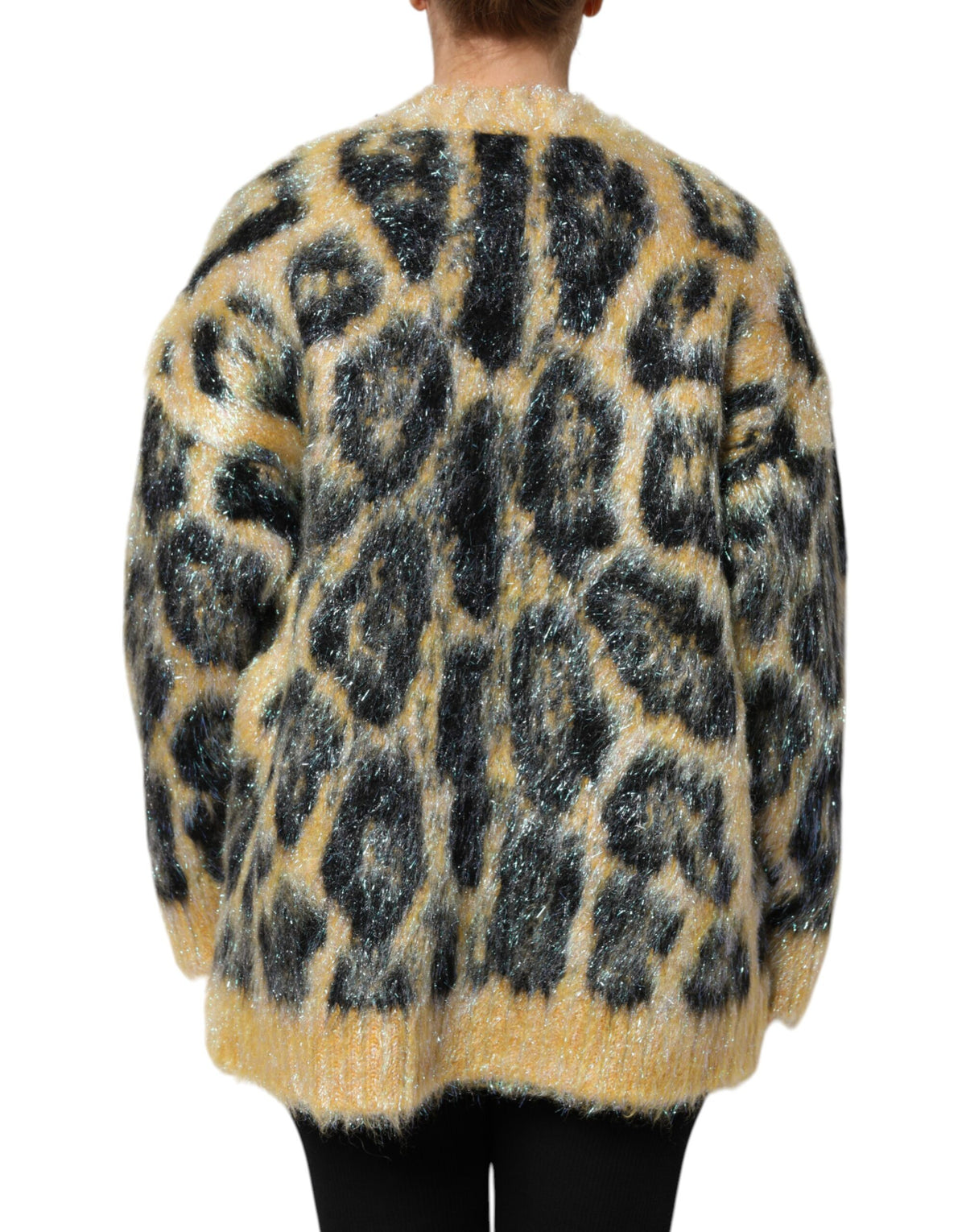 Dolce & Gabbana Women's Crew Neck Virgin Wool Silk Mohair & Polyester Sweater - Multicolor