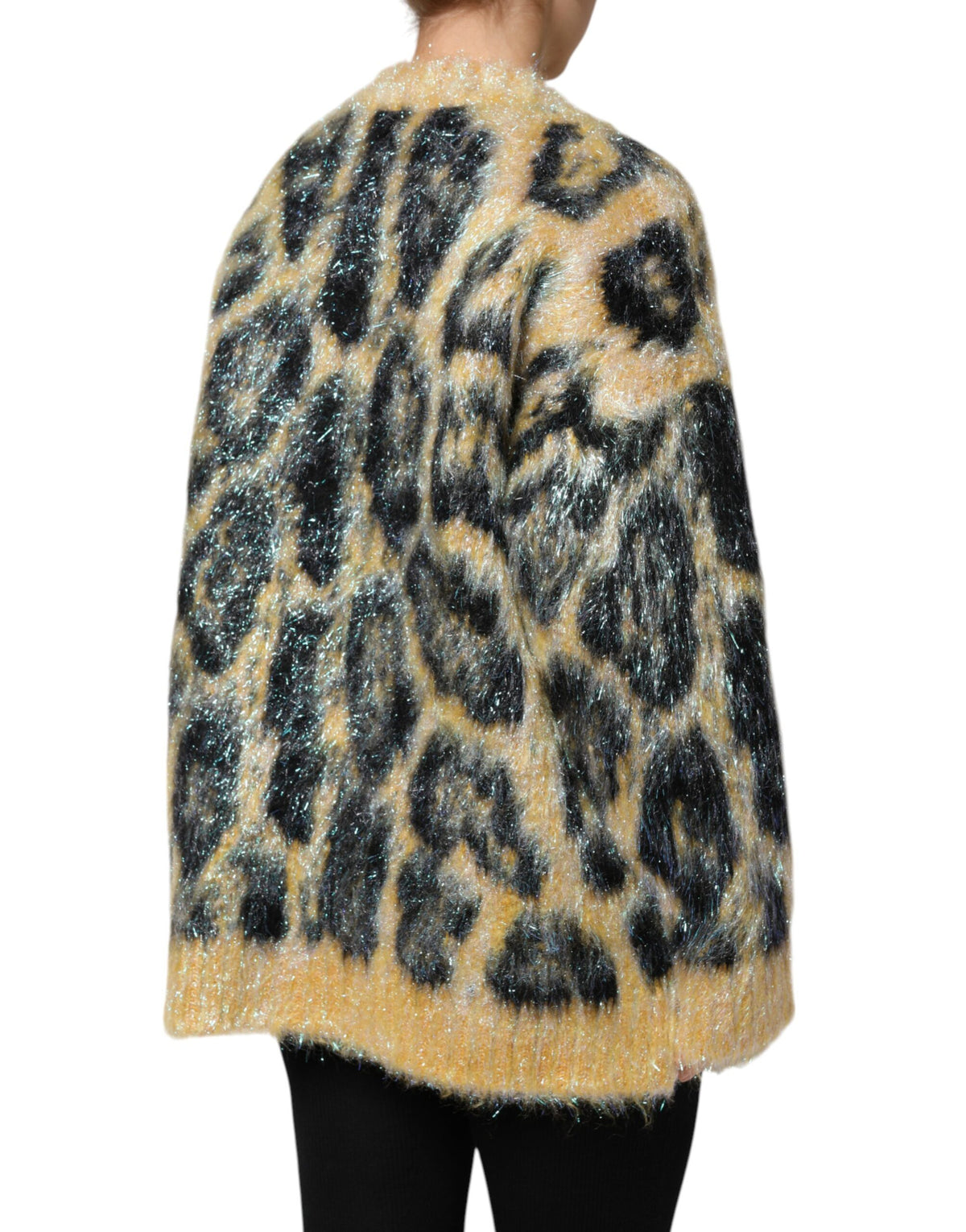 Dolce & Gabbana Women's Crew Neck Virgin Wool Silk Mohair & Polyester Sweater - Multicolor