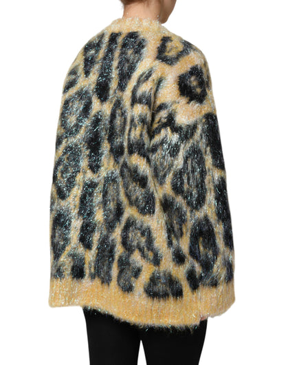 Dolce & Gabbana Women's Crew Neck Virgin Wool Silk Mohair & Polyester Sweater - Multicolor