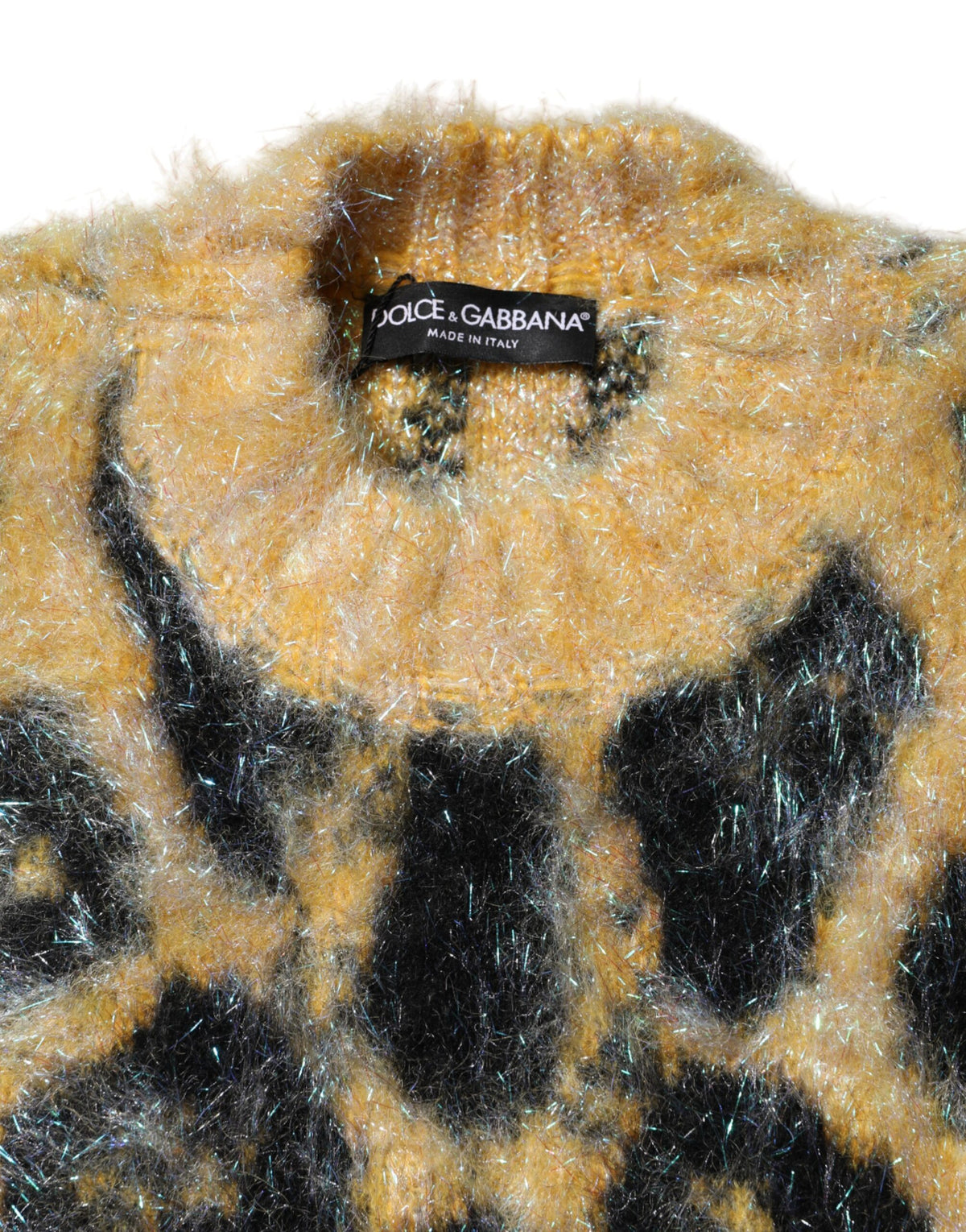 Dolce & Gabbana Women's Crew Neck Virgin Wool Silk Mohair & Polyester Sweater - Multicolor