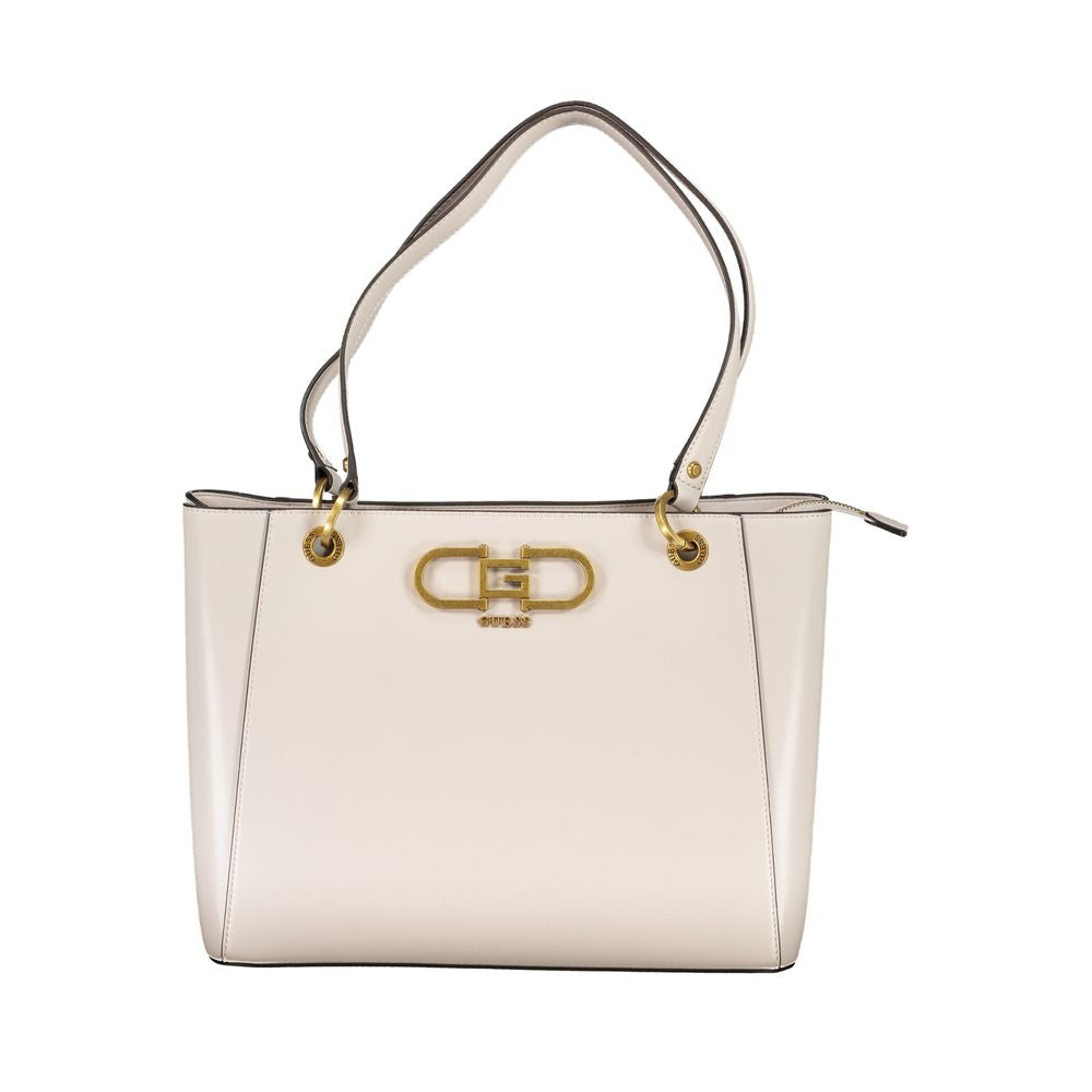 Guess Jeans Gray Faux Leather Fleet Handbag