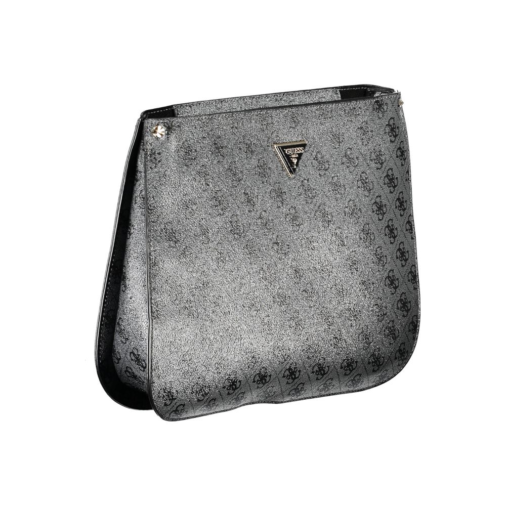 Guess Jeans Meridian Black Polyethylene Signature Shoulder Handbag