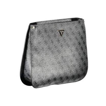 Guess Jeans Meridian Black Polyethylene Signature Shoulder Handbag