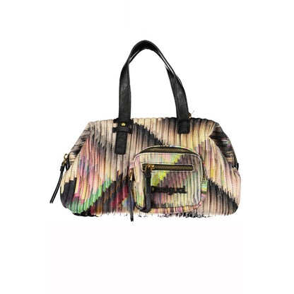 Desigual Black Multicolour Polyester Duffle Handbag