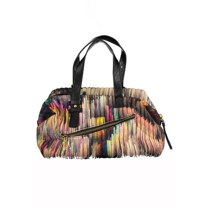 Desigual Black Multicolour Polyester Duffle Handbag