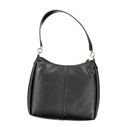 Tommy Hilfiger Black Polyester Leather Effect Shoulder Handbag