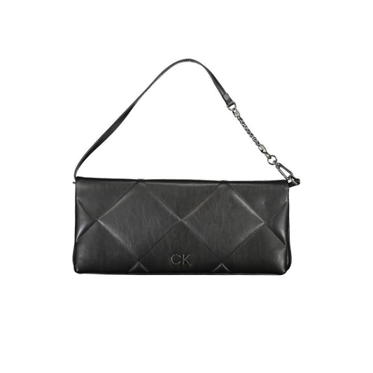 Calvin Klein Black Leather Effect Shoulder Handbag
