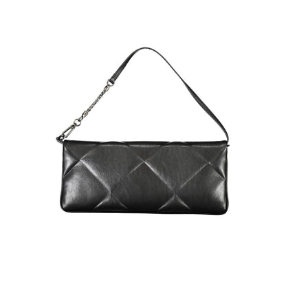 Calvin Klein Black Leather Effect Shoulder Handbag