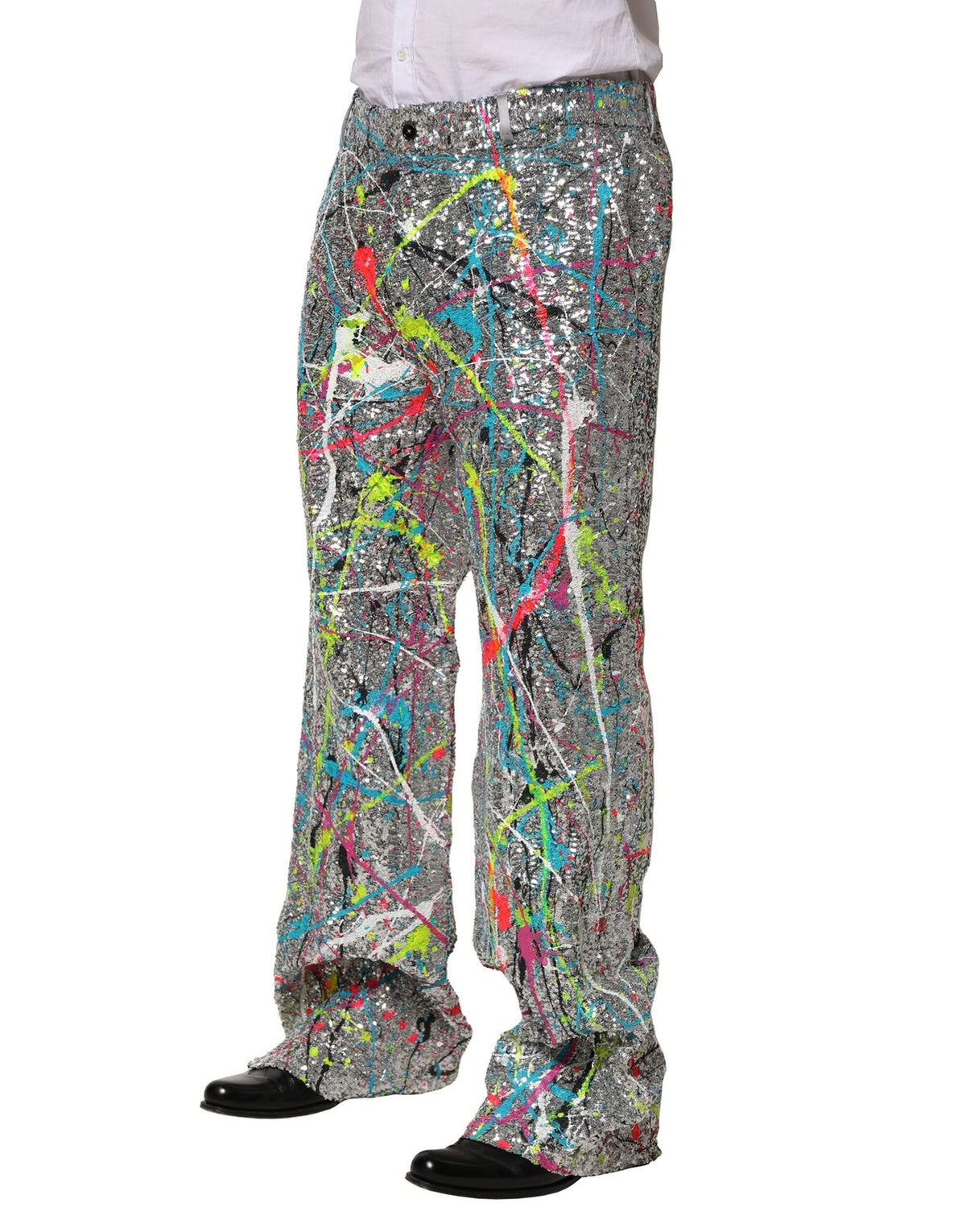 Dolce & Gabbana Men's Straight Silk Viscose Nylon & Elastane Jeans - Multicolor