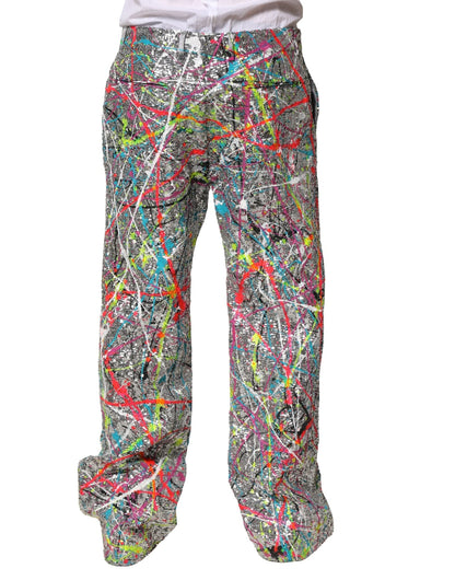 Dolce & Gabbana Men's Straight Silk Viscose Nylon & Elastane Jeans - Multicolor