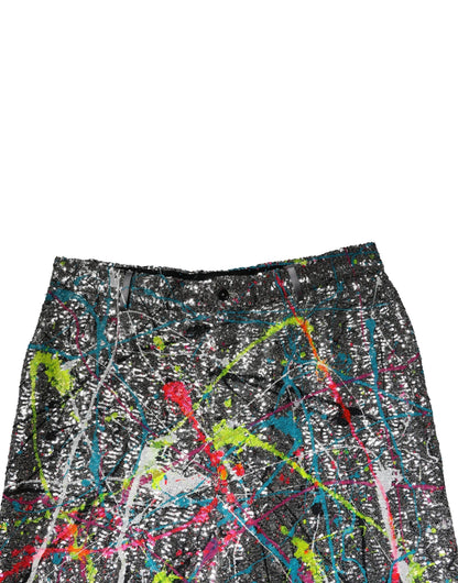 Dolce & Gabbana Men's Straight Silk Viscose Nylon & Elastane Jeans - Multicolor