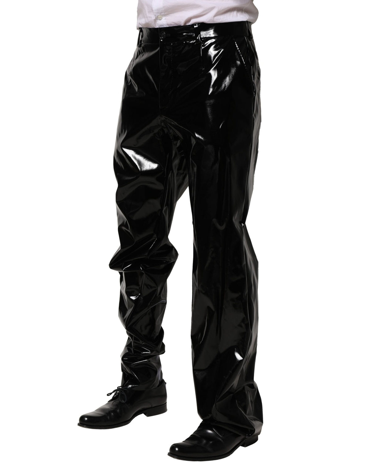 Dolce & Gabbana Men's Straight Stretch Nylon Jeans - Black