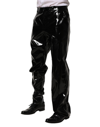 Dolce & Gabbana Men's Straight Stretch Nylon Jeans - Black