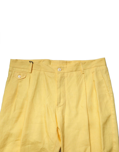 Dolce & Gabbana Men's Tapered Leg Flax Jeans - Yellow