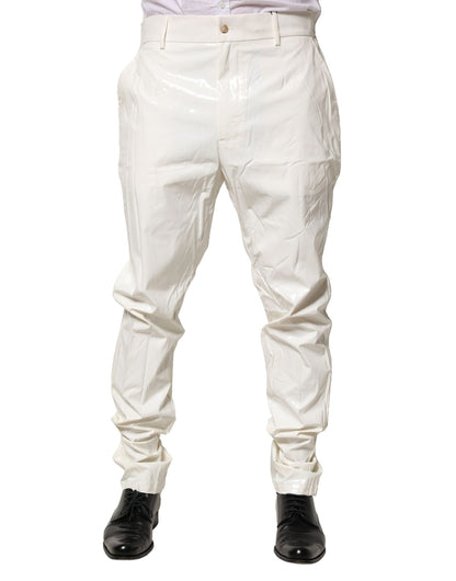 Dolce & Gabbana Men's Tapered Leg Stretch Nylon Jeans - White