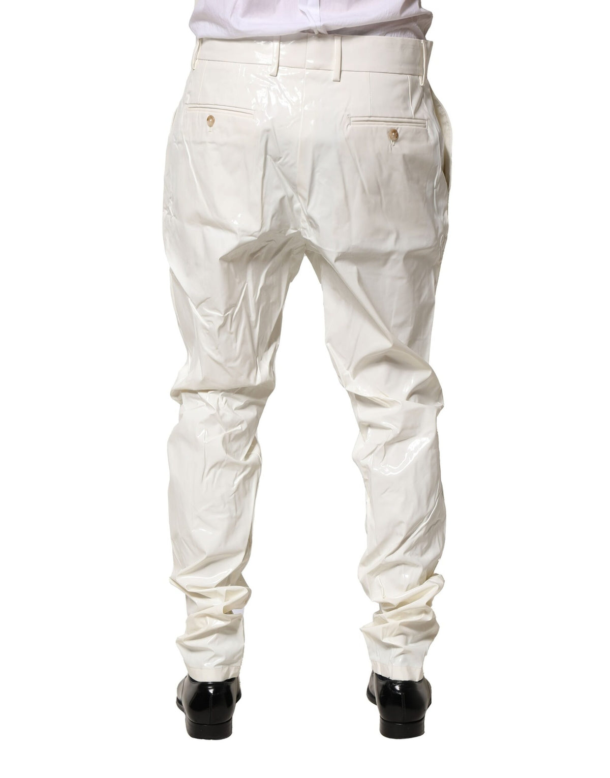 Dolce & Gabbana Men's Tapered Leg Stretch Nylon Jeans - White