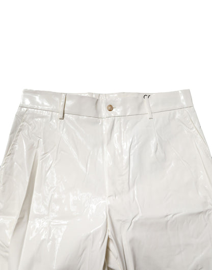 Dolce & Gabbana Men's Tapered Leg Stretch Nylon Jeans - White