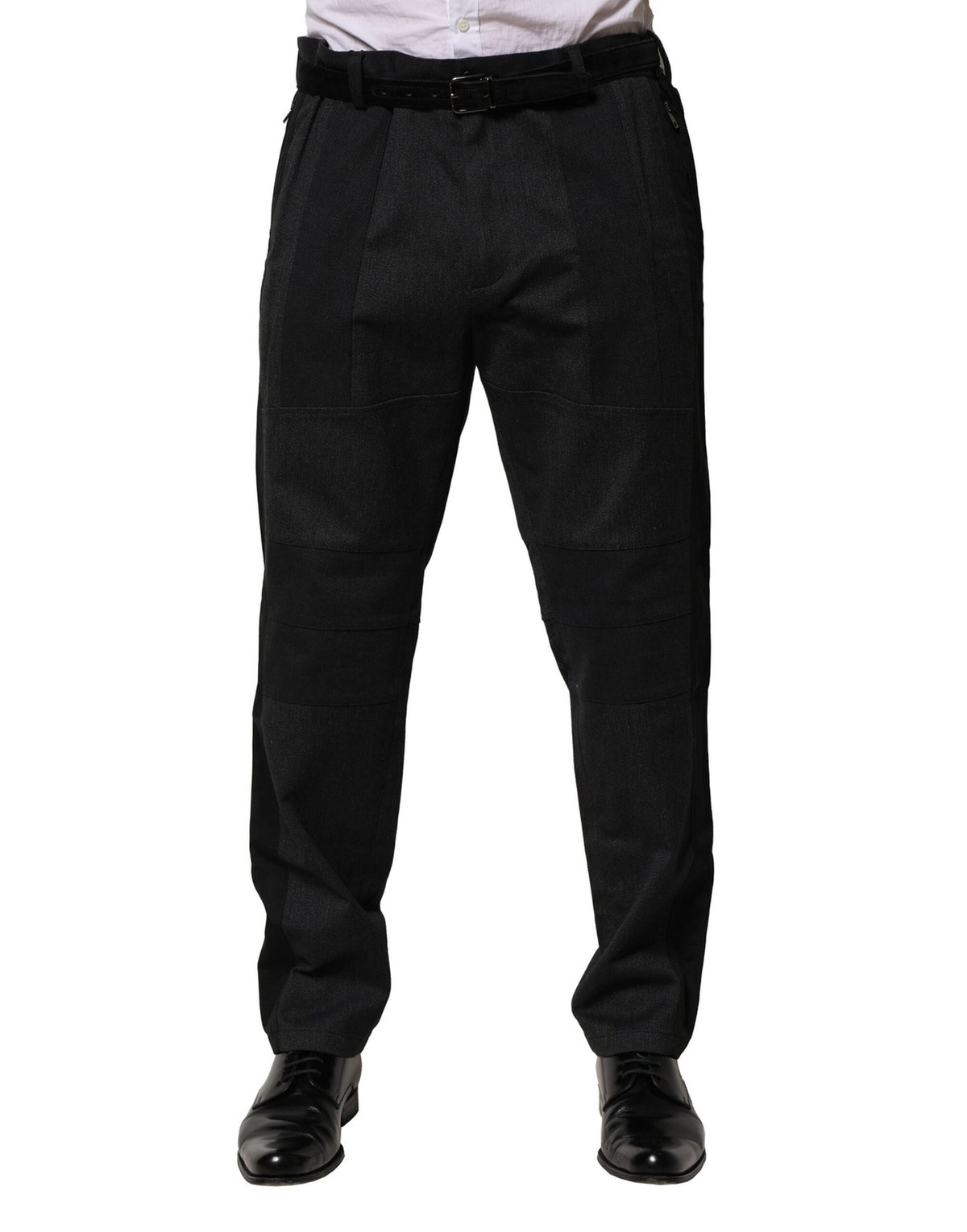 Dolce & Gabbana Men's Regular Fit Slim Stretch Cotton Nylon & Silk Jeans - Black