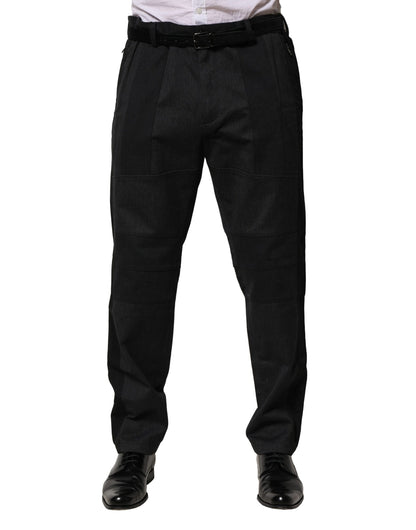 Dolce & Gabbana Men's Regular Fit Slim Stretch Cotton Nylon & Silk Jeans - Black