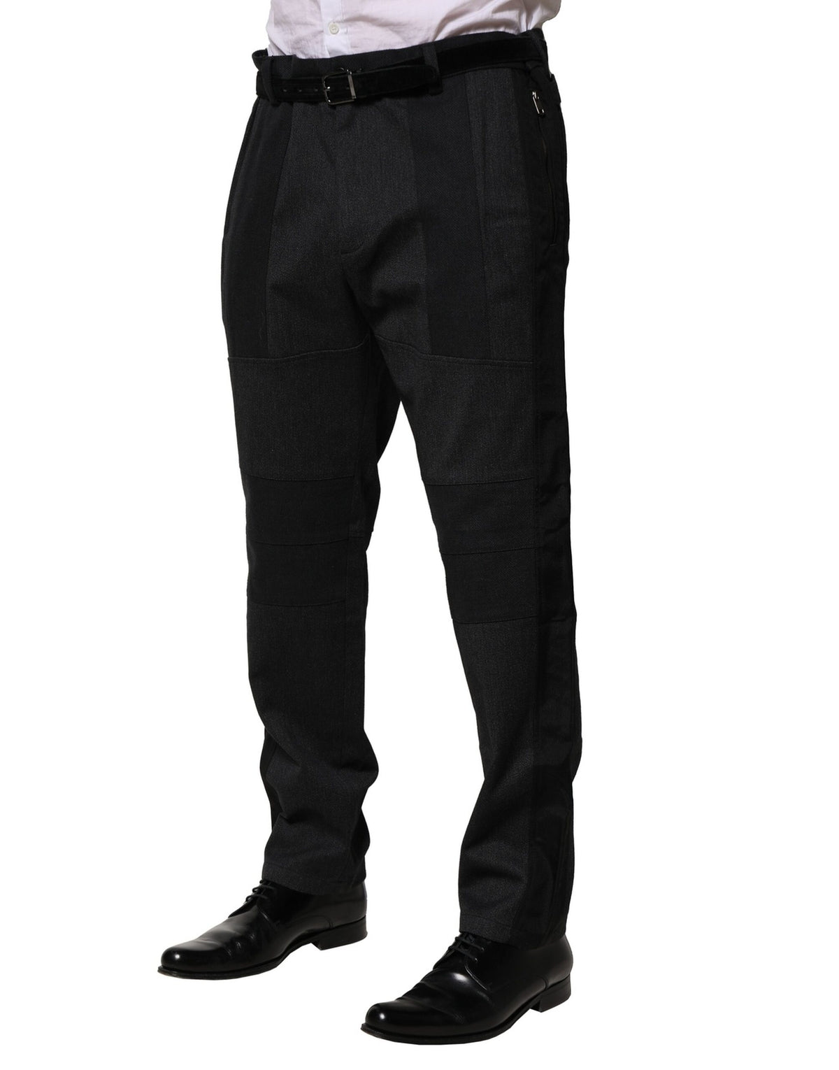 Dolce & Gabbana Men's Regular Fit Slim Stretch Cotton Nylon & Silk Jeans - Black
