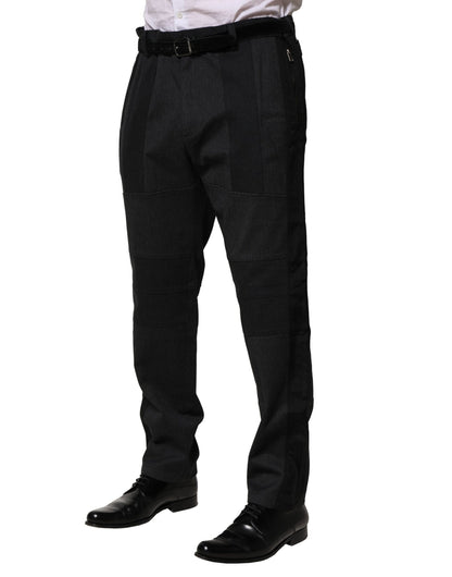 Dolce & Gabbana Men's Regular Fit Slim Stretch Cotton Nylon & Silk Jeans - Black