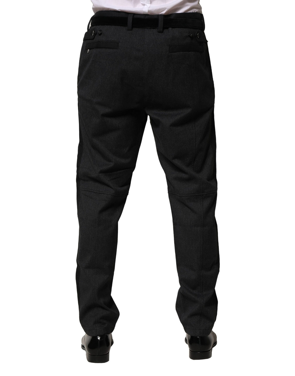 Dolce & Gabbana Men's Regular Fit Slim Stretch Cotton Nylon & Silk Jeans - Black