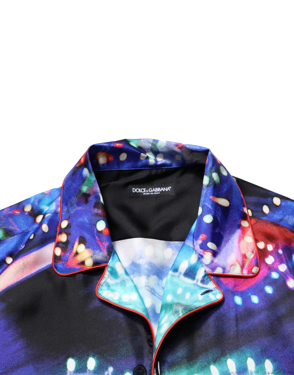 Dolce & Gabbana Men's Regular Fit Long-Sleeve Silk Shirt - Multicolor