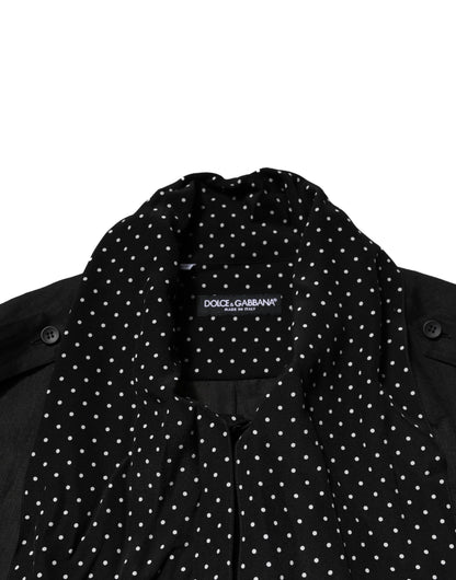 Dolce & Gabbana Men's Regular Fit Long-Sleeve Linen & Silk Shirt - Black