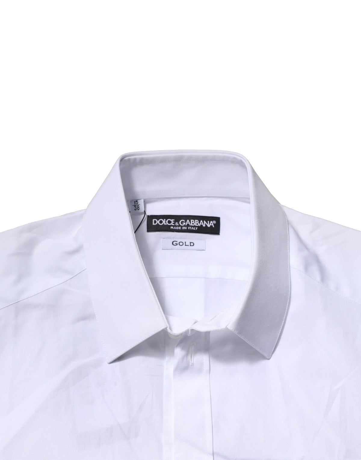 Dolce & Gabbana Men's Slim Short-Sleeve Cotton Shirt - Gold White