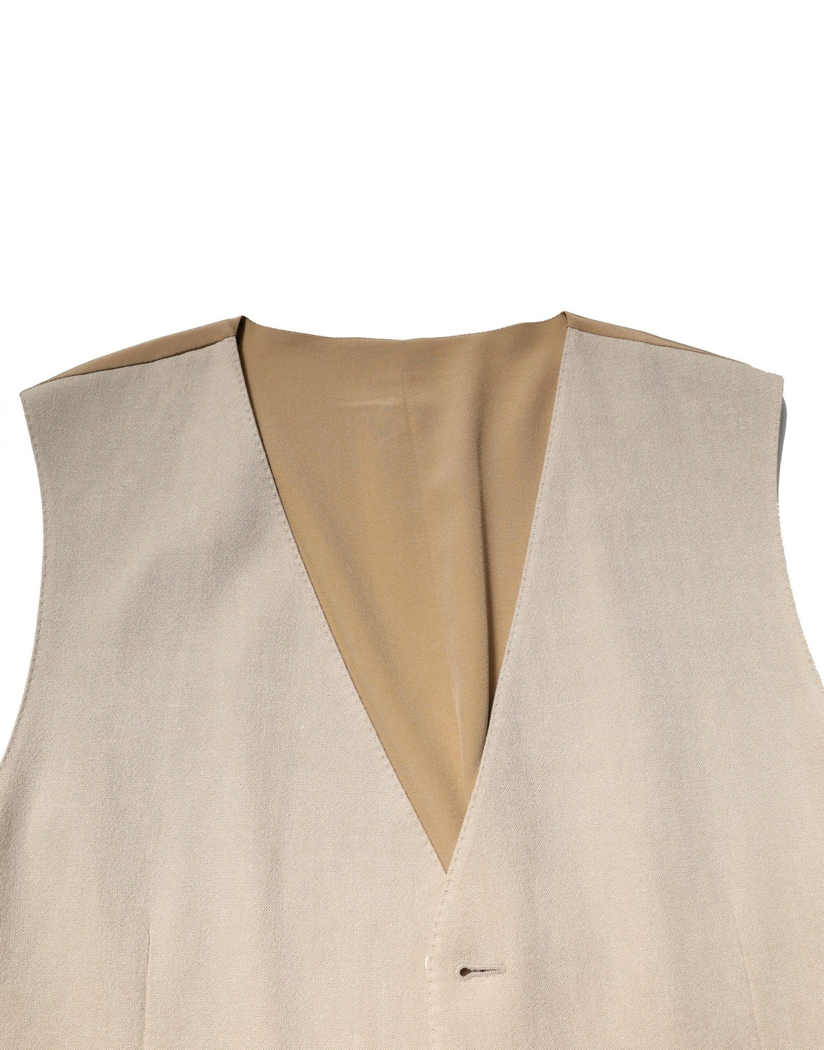 Dolce & Gabbana Men's Single Breasted Linen Silk & Viscose Vest - Beige