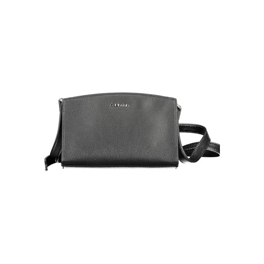 Calvin Klein Black Polyester Leather Effect Crossbody Handbag