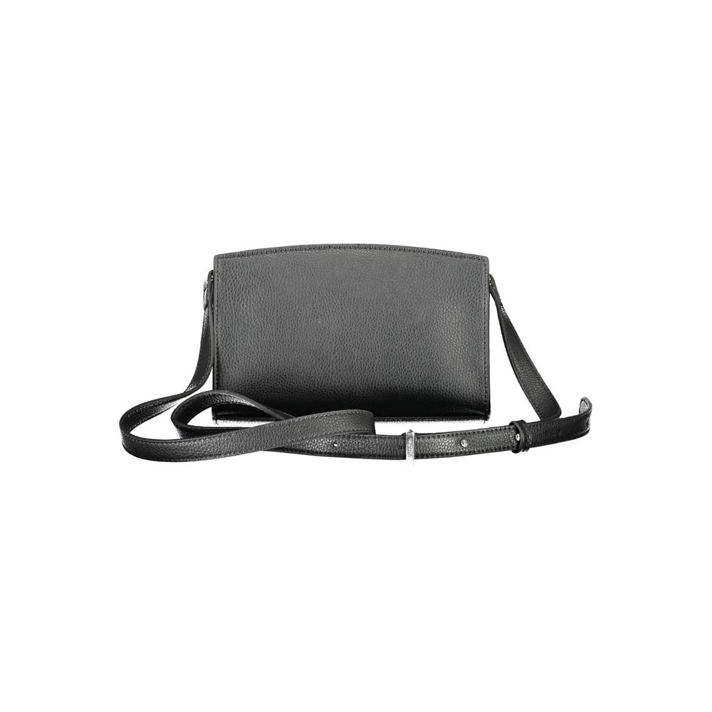 Calvin Klein Black Polyester Leather Effect Crossbody Handbag