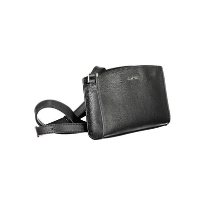 Calvin Klein Black Polyester Leather Effect Crossbody Handbag