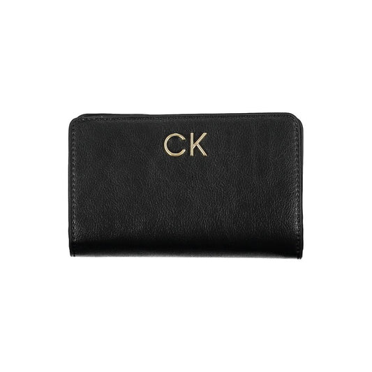 Calvin Klein Black Polyethylene Leather Effect Women Wallet