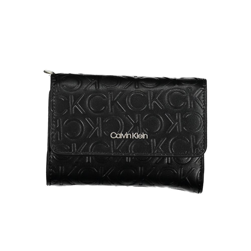Calvin Klein Black Polyethylene Leather Effect Women Wallet