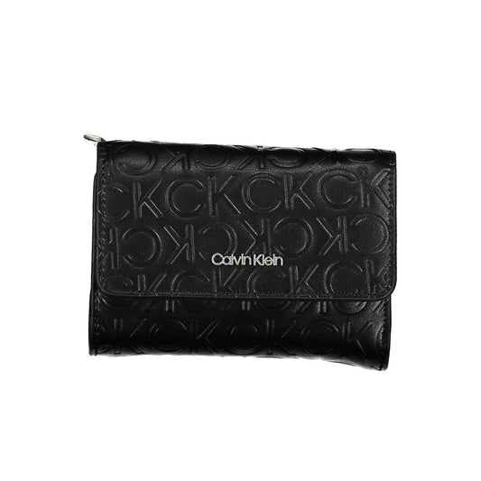 Calvin Klein Black Polyethylene Leather Effect Women Wallet