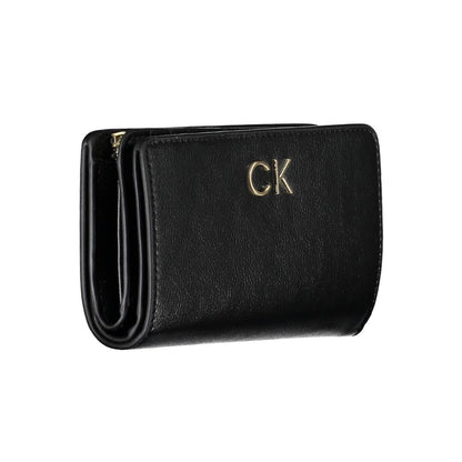 Calvin Klein Black Polyethylene Leather Effect Women Wallet