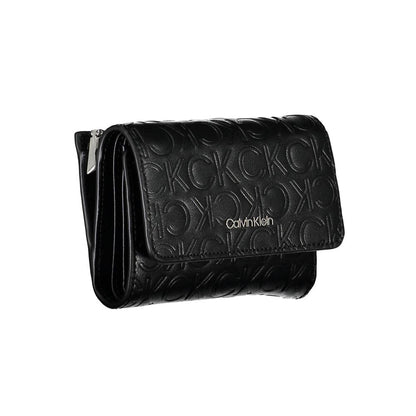 Calvin Klein Black Polyethylene Leather Effect Women Wallet