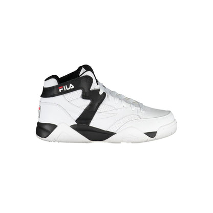 Athletic Sneakers by Fila for men in polyester polyurethane leather white showcases an impeccable silhouette, defined by an impeccable athletic style design that perfectly captures the essence of the Men's Athletic Polyester Polyurethane Leather Sneakers.