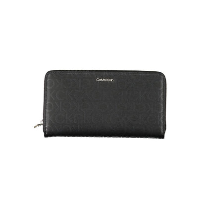 Calvin Klein Black Sleek Designer Three-Compartment Wallet