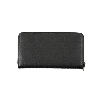 Calvin Klein Black Sleek Designer Three-Compartment Wallet