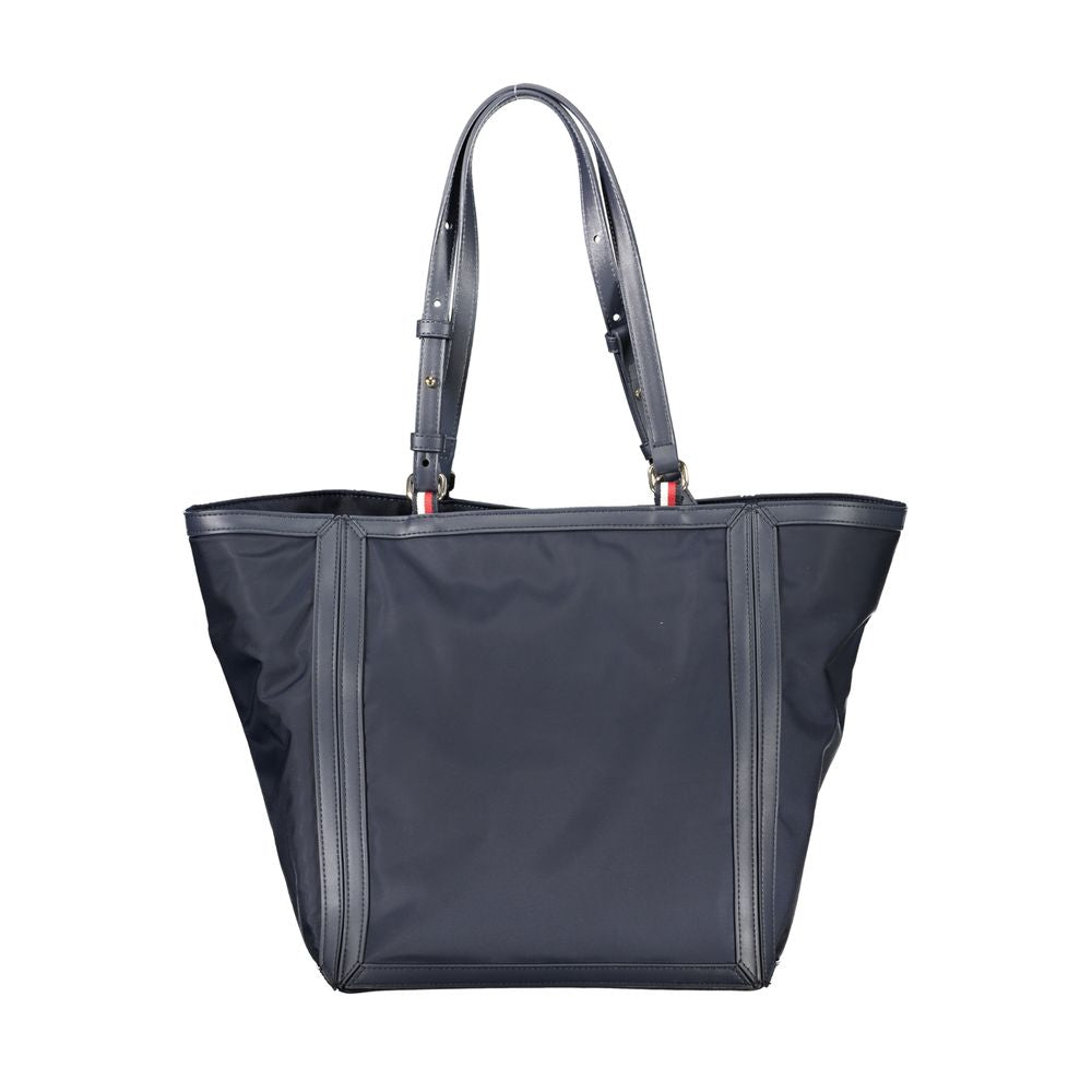 Tommy Hilfiger Blue Polyester Shopper Handbag