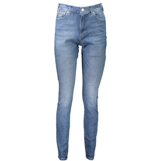 Jeans by Tommy Hilfiger for women in cotton blue features an refined tailoring silhouette, showcasing a premium skinny with a and long cut for a refined tailoring look.