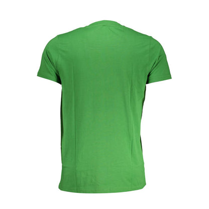 T-Shirt by Cavalli Class for men in cotton green, signature & print showcases a chic silhouette, artfully detailed with a chic crew neckline and for a chic finish.