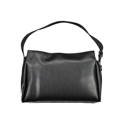 Calvin Klein Black Polyester Leather Effect Shoulder Handbag